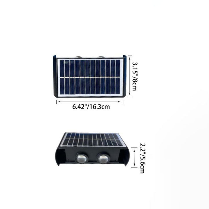 Skanto | Moderne Enkelhet Sol Vannavstøtende Rektangulær ABS PMMA LED Vegglampe For Utendørs Patio