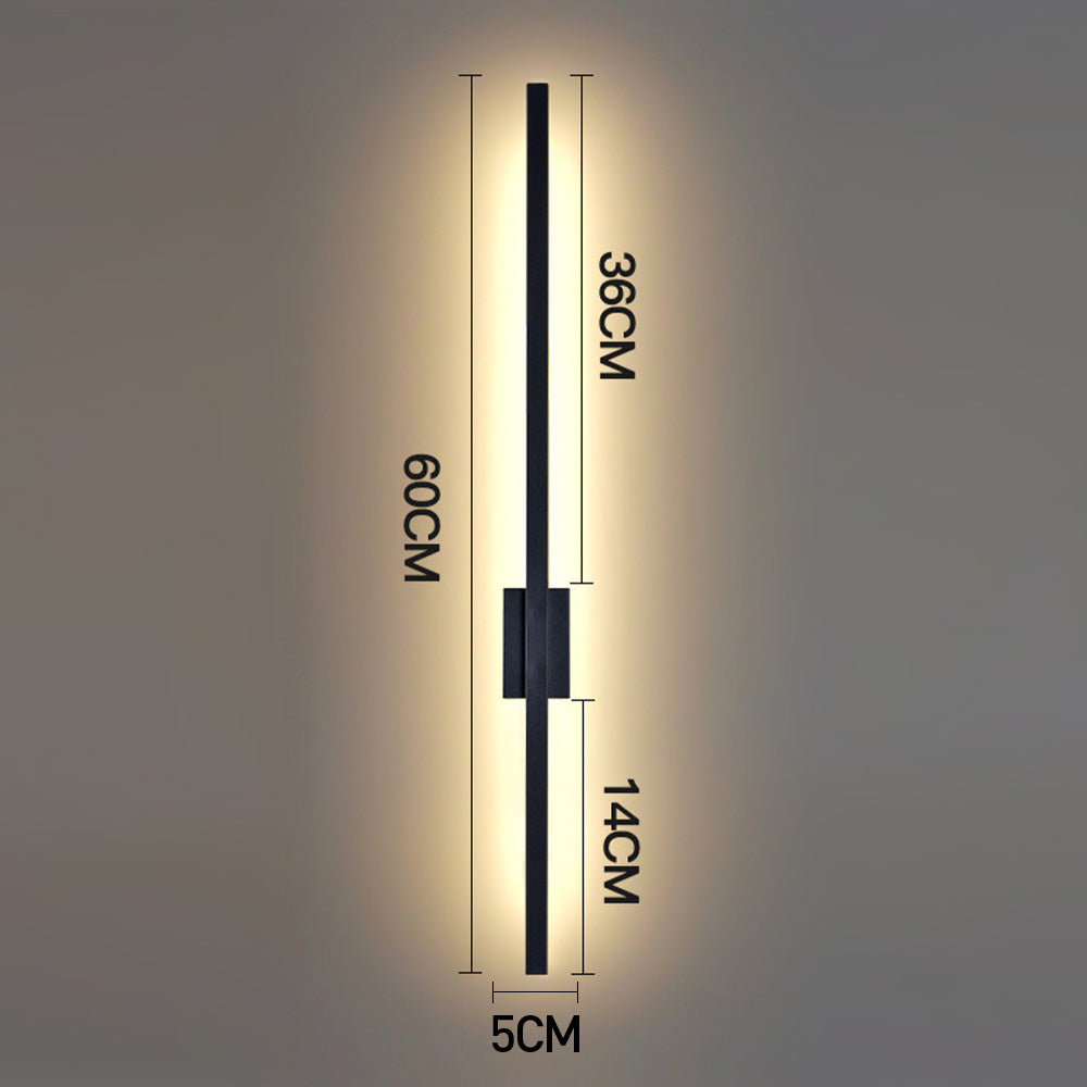 Skanto | Industriell Minimalistisk Lang LED Jern Vegglamper for Moderne Stueinnredning og Stilfull Belysning