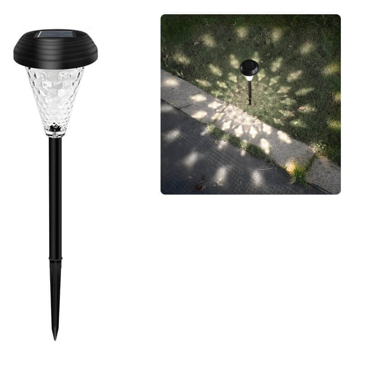 Moderne Solar Glass Cone LED Utendørs Hage Bakkeinnsatts Landskapslys | Skanto
