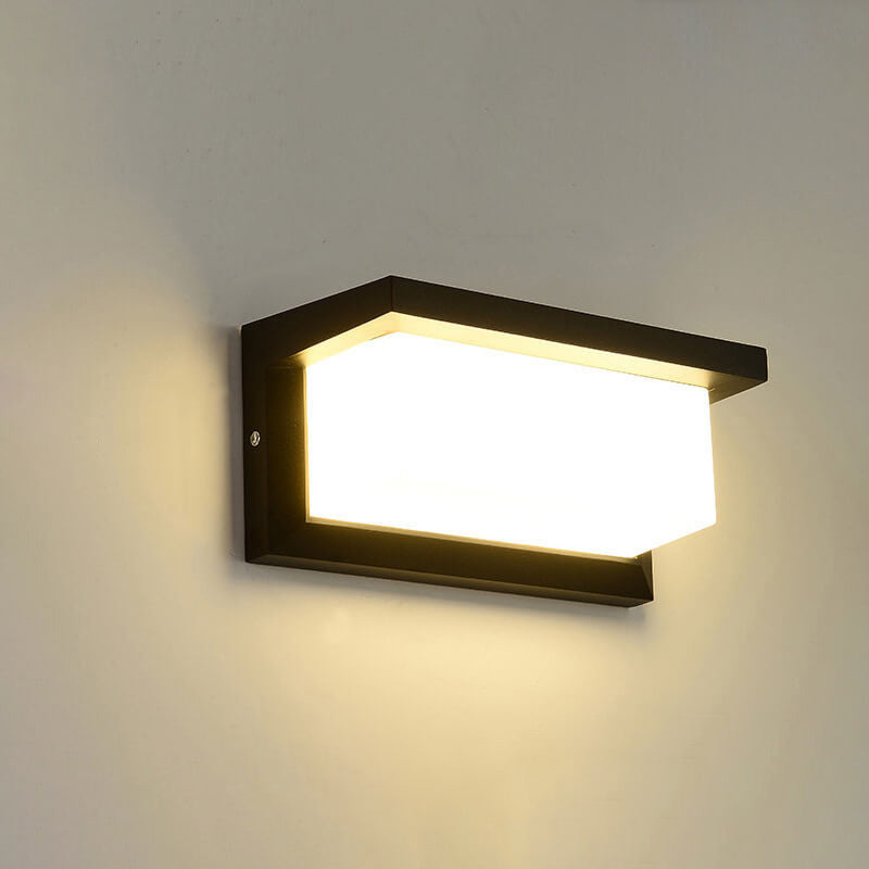 Moderne Kreativ Geometri Aluminium Utendørs Vanntett LED Vegglykt Lampe | Skanto