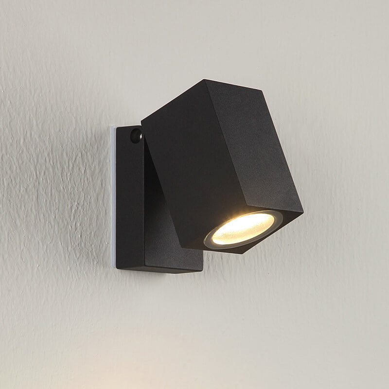 Moderne Utendørs Vanntett Firkantet Spotlight Justerbar Vinkel LED Hage Vegglampe | Skanto