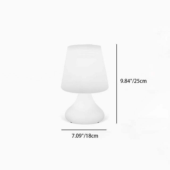 Moderne minimalistisk PE-koppform USB LED bordlampe nattlys for utendørs patio | Skanto
