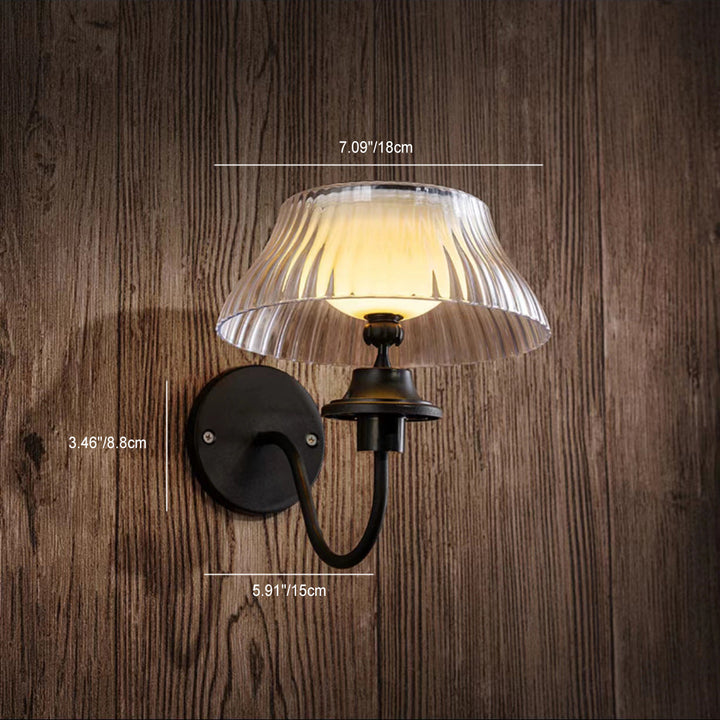 Moderne Retro Sol Jernlegering Plast LED Vanntett Vegg Lys For Utendørs | Skanto