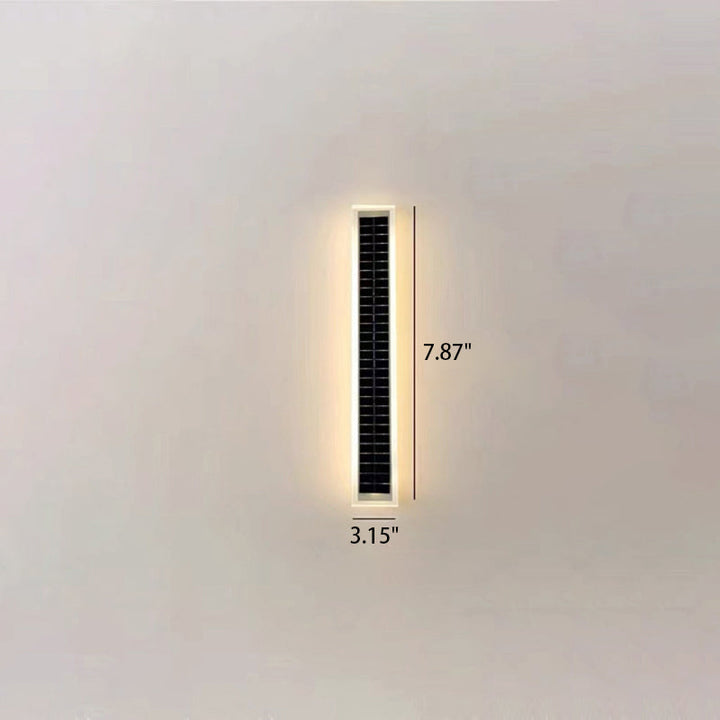 Minimalist Utendørs Solrektangulær Strip Vanntett Patio LED Vegglampe | Skanto