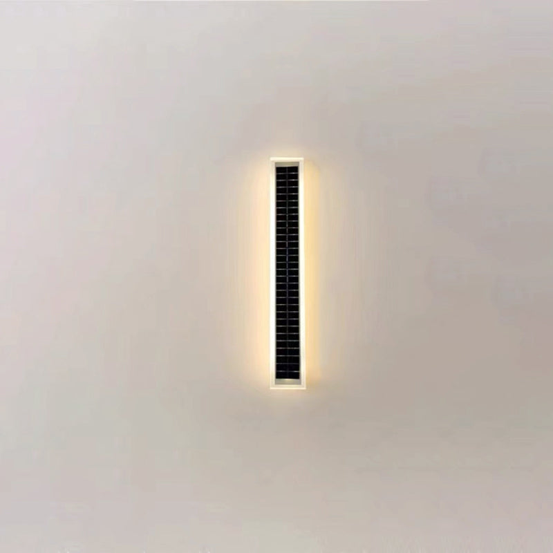 Minimalist Utendørs Solrektangulær Strip Vanntett Patio LED Vegglampe | Skanto