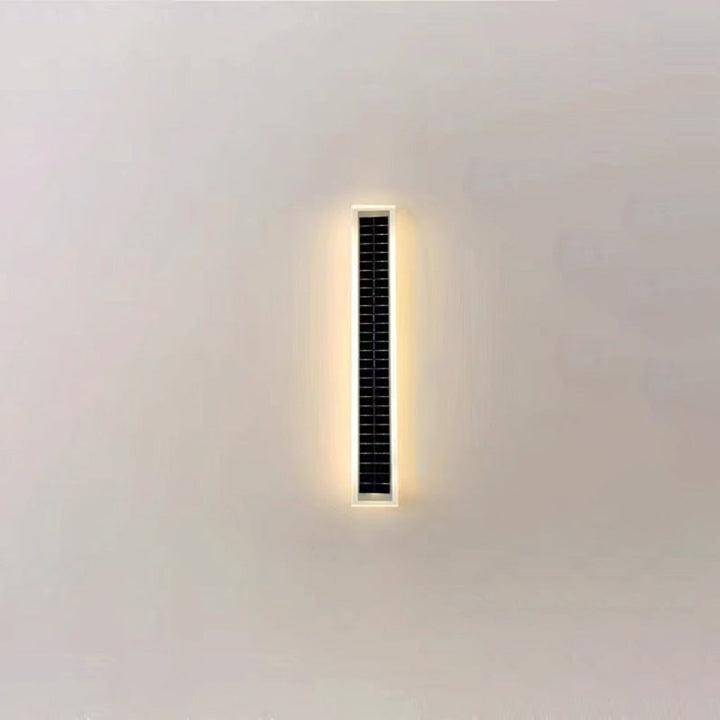 Minimalist Utendørs Solrektangulær Strip Vanntett Patio LED Vegglampe | Skanto