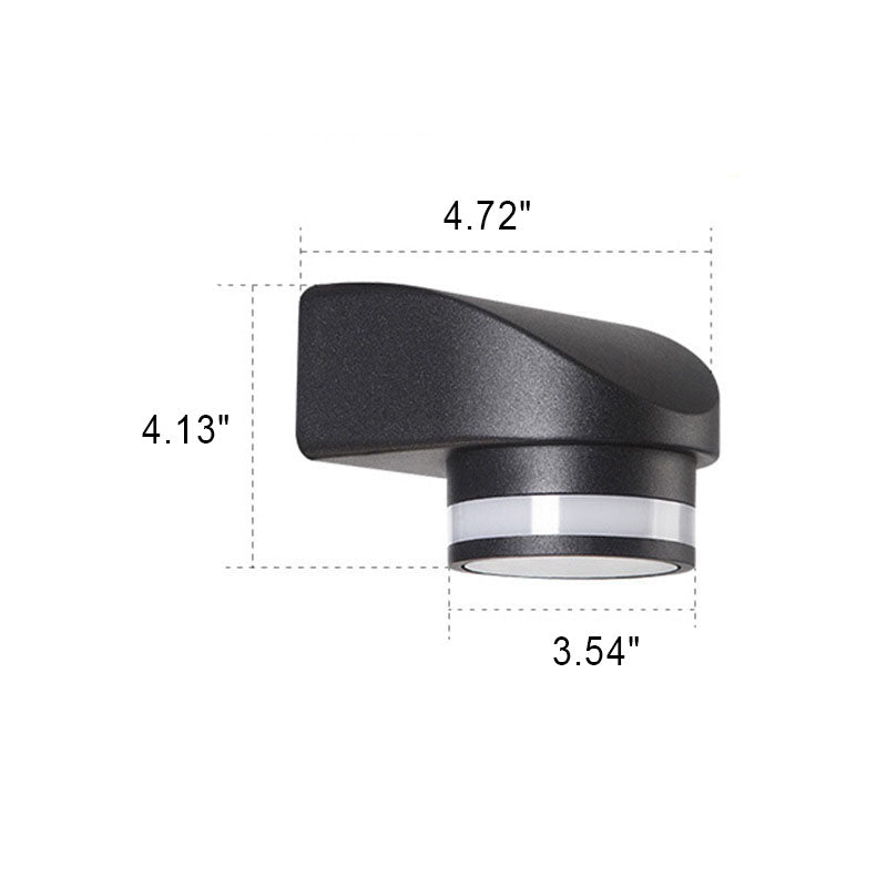 Moderne Sylinderformet Die-Cast Aluminium LED Vanntett Utendørs Hage Vegglampe | Skanto