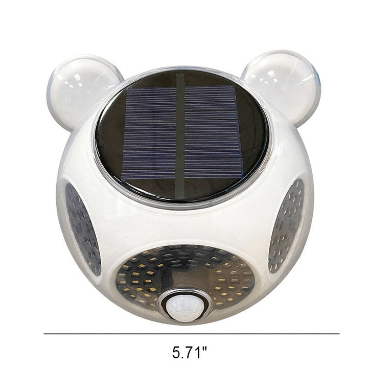 Solar Body Sensor Rund Form LED Patio Utendørs Vegglys Lampe | Skanto