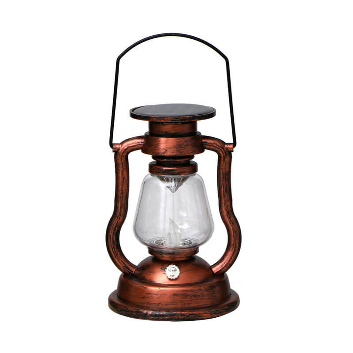 Solar Retro Kerosene Lampe Hest Lampe LED Utendørs Hage Patio Dekorasjon Bærbar Flamme Stearinlys Lys | Skanto