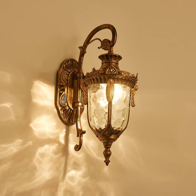 Europeisk Deluxe Lantern Utendørs Vanntett 1-Lys Vegglampe | Skanto