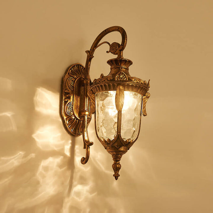 Europeisk Deluxe Lantern Utendørs Vanntett 1-Lys Vegglampe | Skanto