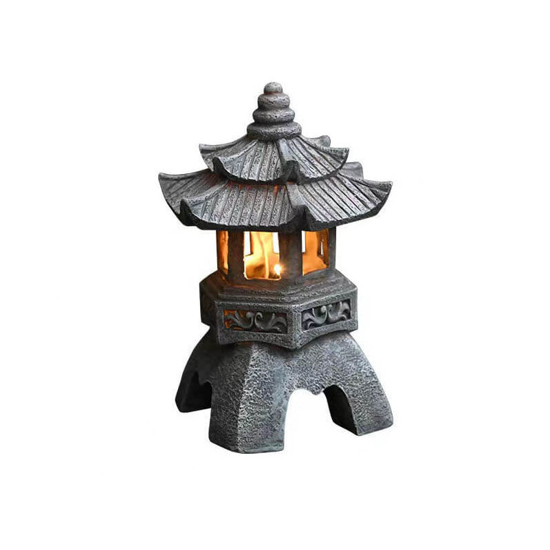 Solcelletårn Resin LED utendørsbelysning