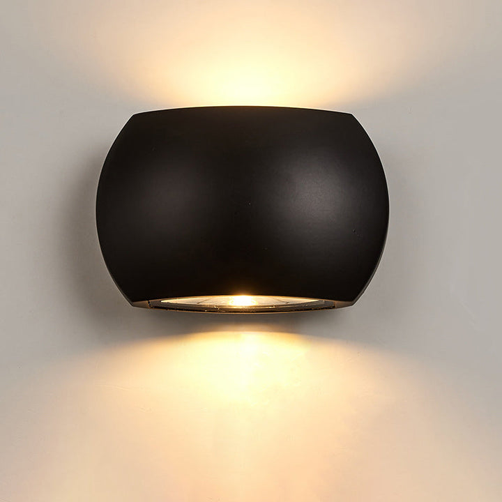 Moderne Industriell Halvsirkel Aluminium LED Utendørs Vegglampe For Hage | Skanto