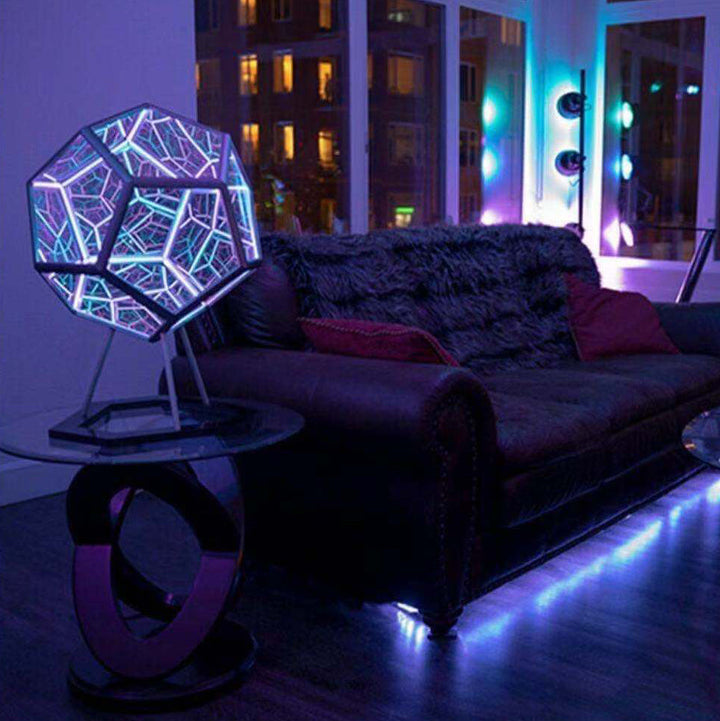 Skanto | Infinity Dodecahedron LED Nattlys Kunst Bordlampe