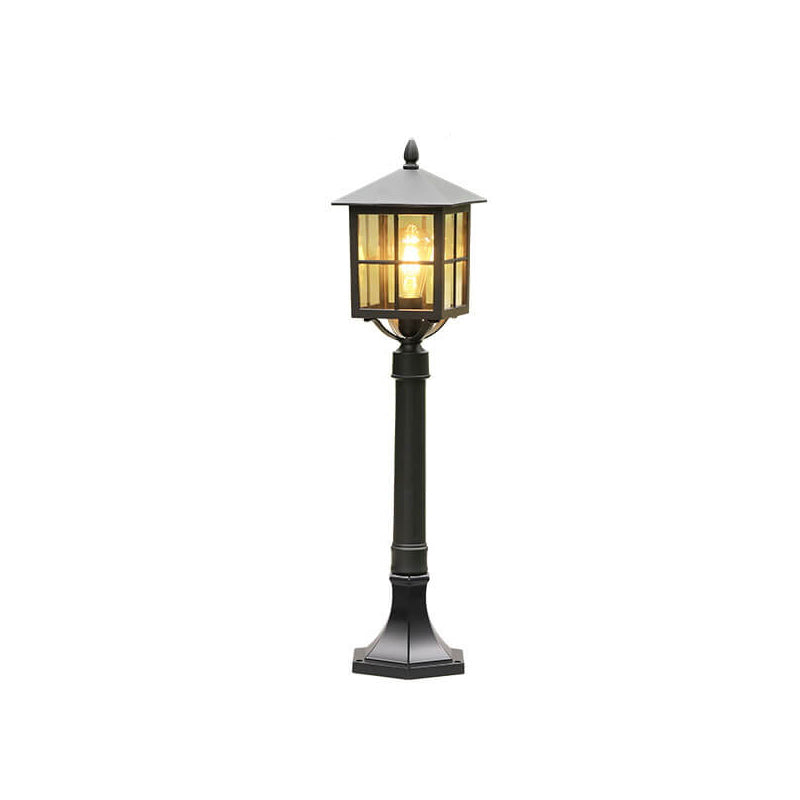 Industriell solvanntett støpt aluminium glass 1-lykt utendørs plen landskapsbelysning | Skanto