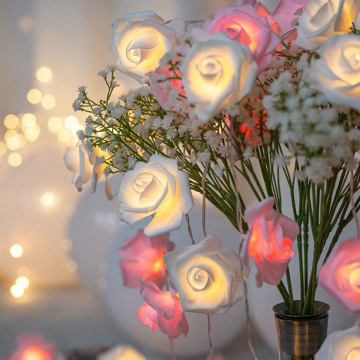 Skanto | Moderne Kreativ Rose Ferie Dekorasjon PV Bubble Mu LED Lyskjeder