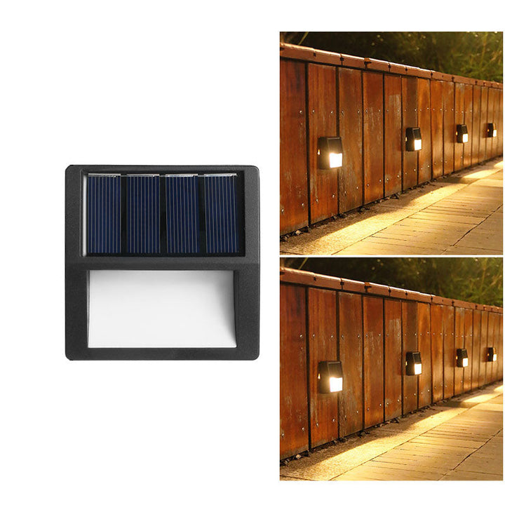 Utendørs solarmodul rund firkantet LED vanntett patio trappelys | Skanto