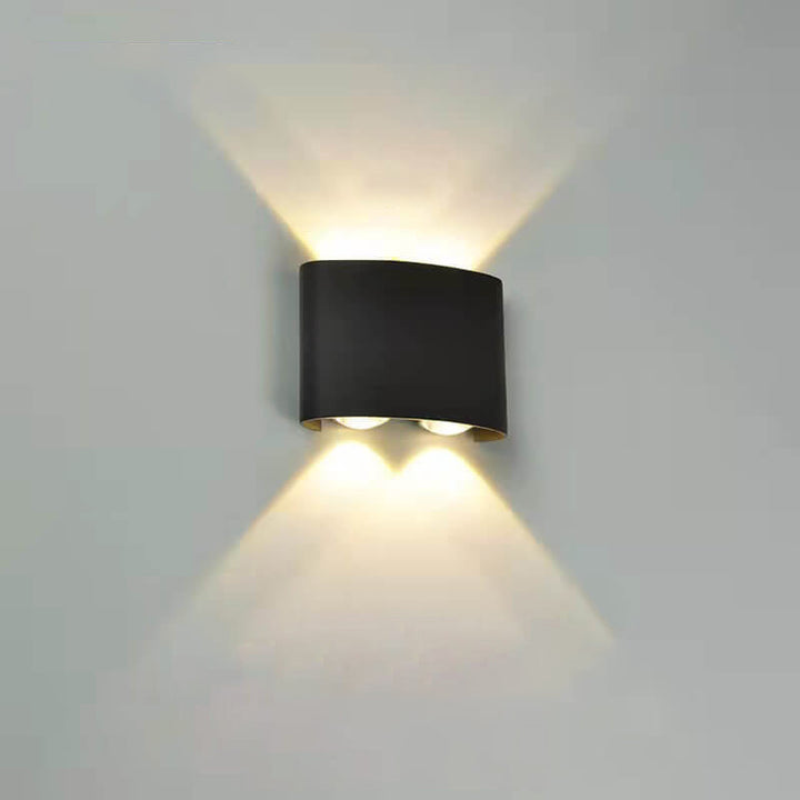 Moderne utendørs bue opp og ned spotlight LED utendørs vanntett vegglampe | Skanto
