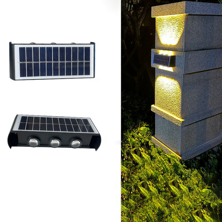 Skanto | Moderne Enkelhet Sol Vannavstøtende Rektangulær ABS PMMA LED Vegglampe For Utendørs Patio