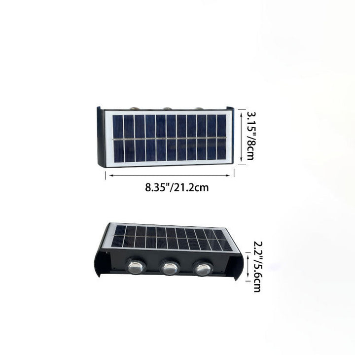 Skanto | Moderne Enkelhet Sol Vannavstøtende Rektangulær ABS PMMA LED Vegglampe For Utendørs Patio