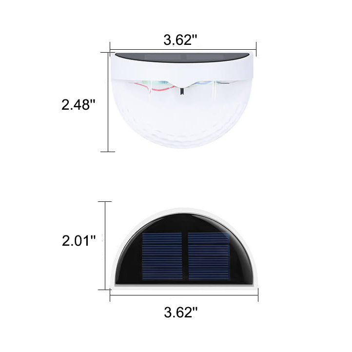 Solar Semi Circle Utendørs Vanntett Lys Skygge Gjerde Vegg Sconce Lampe | Skanto