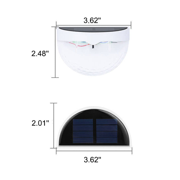 Solar Semi Circle Utendørs Vanntett Lys Skygge Gjerde Vegg Sconce Lampe | Skanto