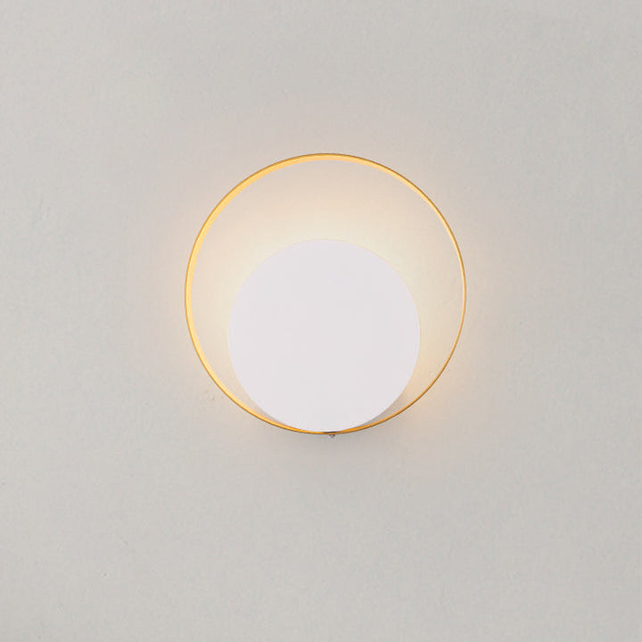 Skanto | Moderne Minimalistisk Jern Sirkel Ring 1-Lyskilde Vegglampe For Soverom