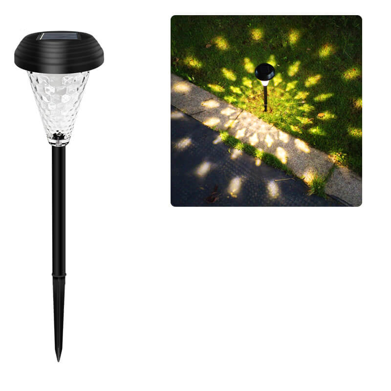 Moderne Solar Glass Cone LED Utendørs Hage Bakkeinnsatts Landskapslys | Skanto