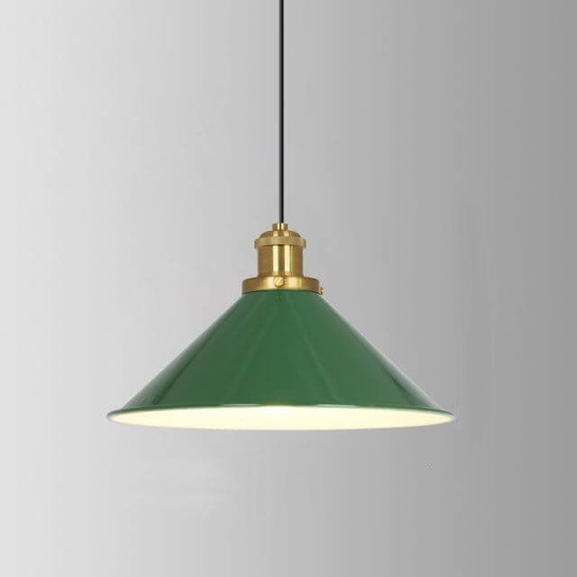 Skanto | RetroDome Industriell Vintage Pendellampe | Grønn Jernkuppel Design | Enkelt Lys | Rustikk Takbelysning