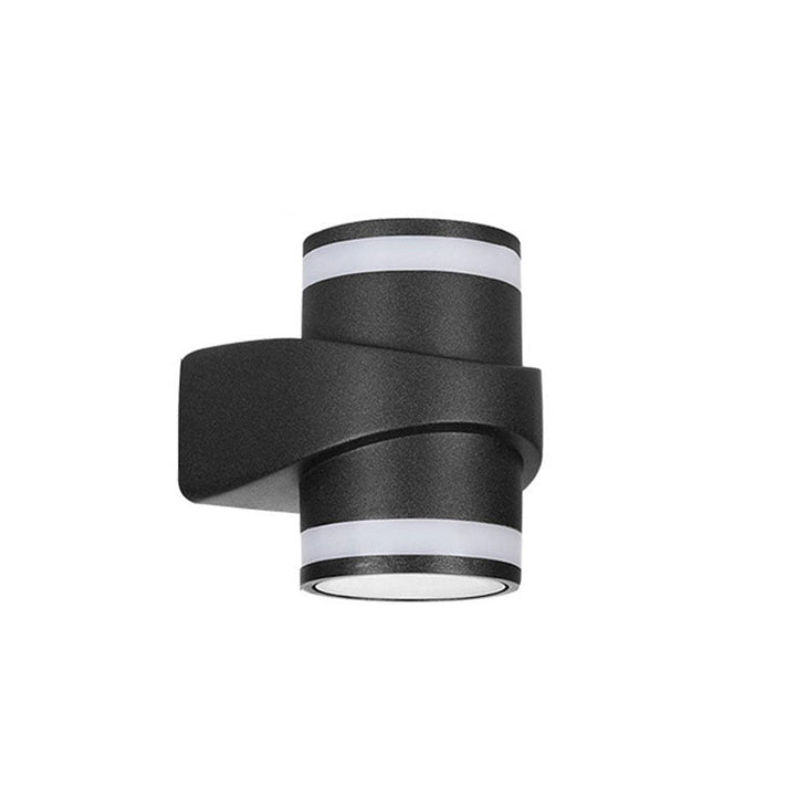 Moderne Sylinderformet Die-Cast Aluminium LED Vanntett Utendørs Hage Vegglampe | Skanto