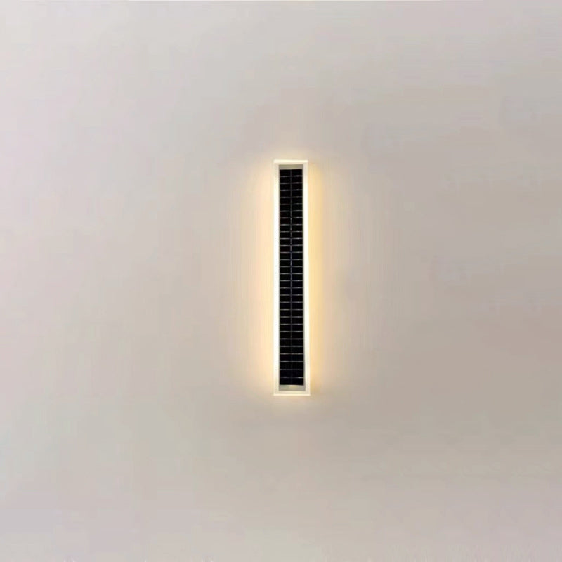 Minimalist Utendørs Solrektangulær Strip Vanntett Patio LED Vegglampe | Skanto