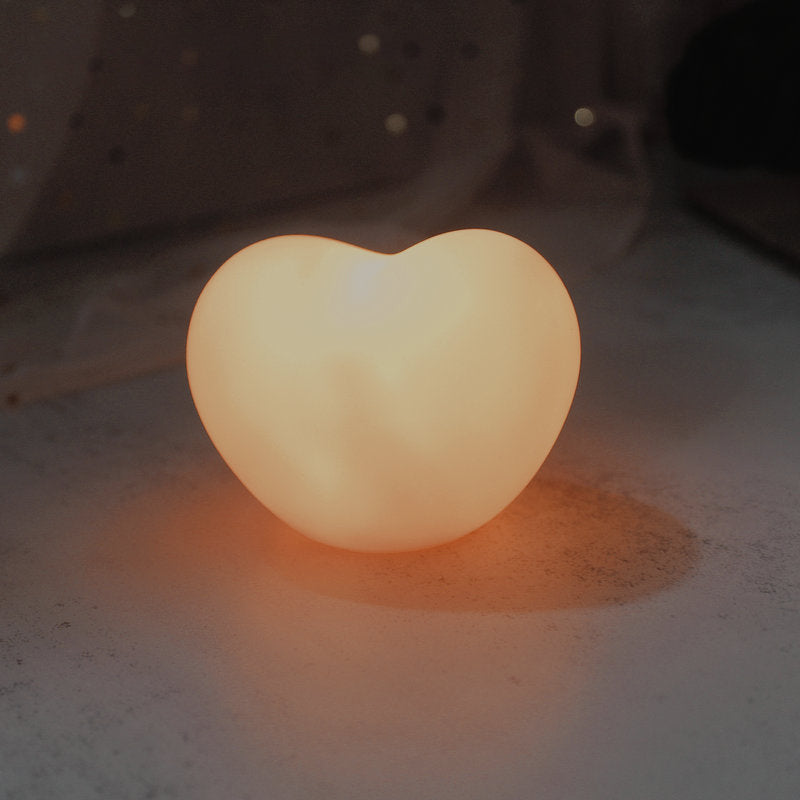 Skanto | LuvSphere Silikon LED Nattlys | Hjerteformet Design | Bordlampe | Varm Stemningslys | Dekorativ