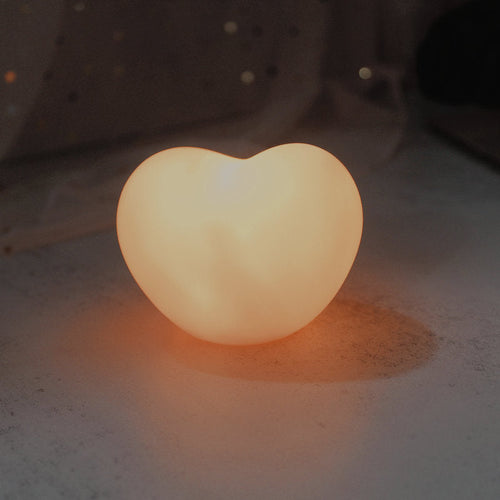 Skanto | LuvSphere Silikon LED Nattlys | Hjerteformet Design | Bordlampe | Varm Stemningslys | Dekorativ