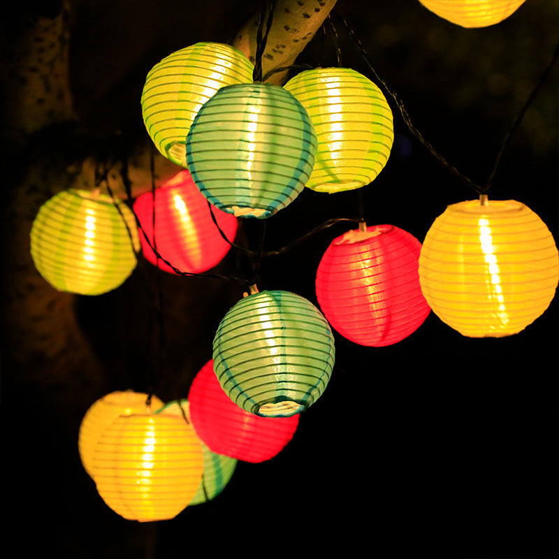 Skanto | Moderne Art Deco Solvannbestandig Stoff Lantern Ball LED Lyskjetting Utendørs Landskapslys For Utendørs Patio
