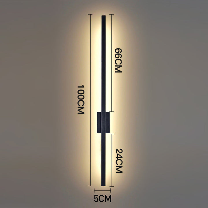 Skanto | Industriell Minimalistisk Lang LED Jern Vegglamper for Moderne Stueinnredning og Stilfull Belysning