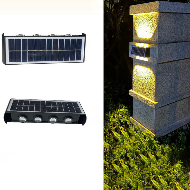 Skanto | Moderne Enkelhet Sol Vannavstøtende Rektangulær ABS PMMA LED Vegglampe For Utendørs Patio