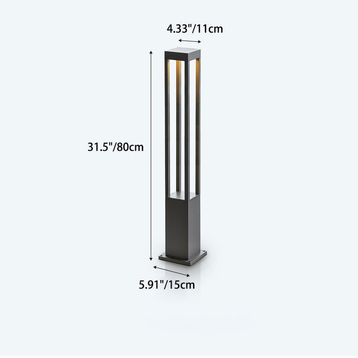 Moderne Minimalistisk Vanntett Sylinder Firkantet Aluminium LED Landskapslys For Hage | Skanto