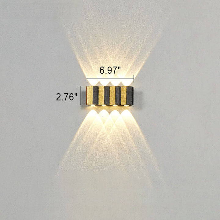 Skanto | Moderne Lys Luksus Gyldent Aluminium Utendørs Vanntett Terrasse LED Vegglampe