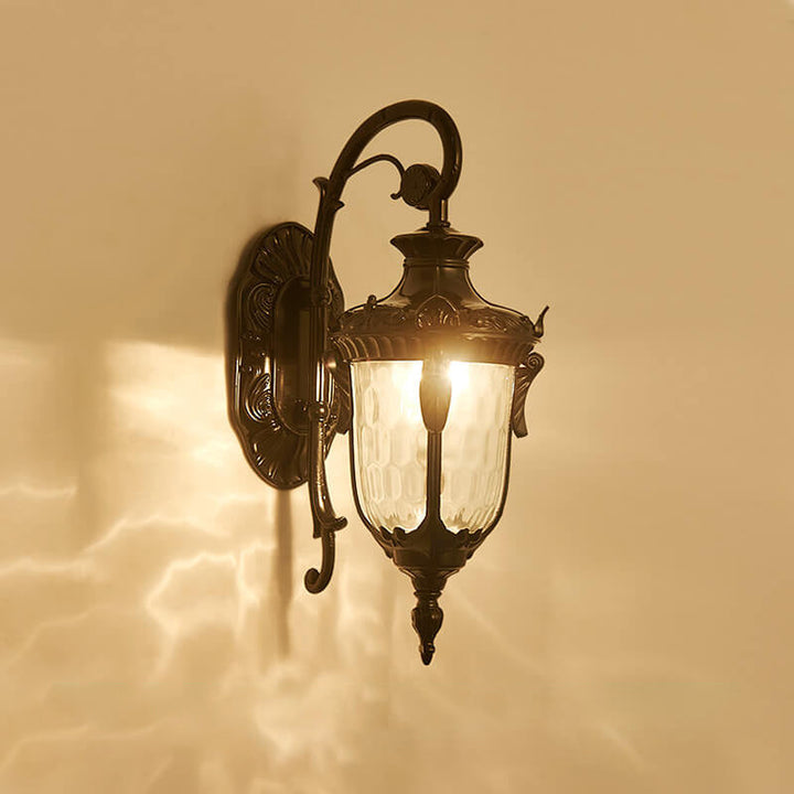 Europeisk Deluxe Lantern Utendørs Vanntett 1-Lys Vegglampe | Skanto