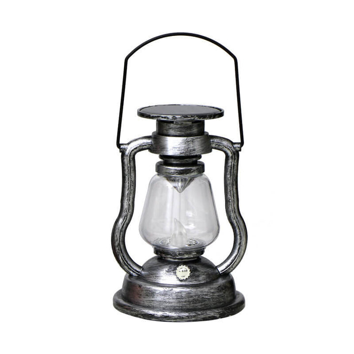 Solcelledrevet retro parafinlampe, hestelampe, LED utendørsbelysning for hage og terrasse, bærbar flammelyslampe