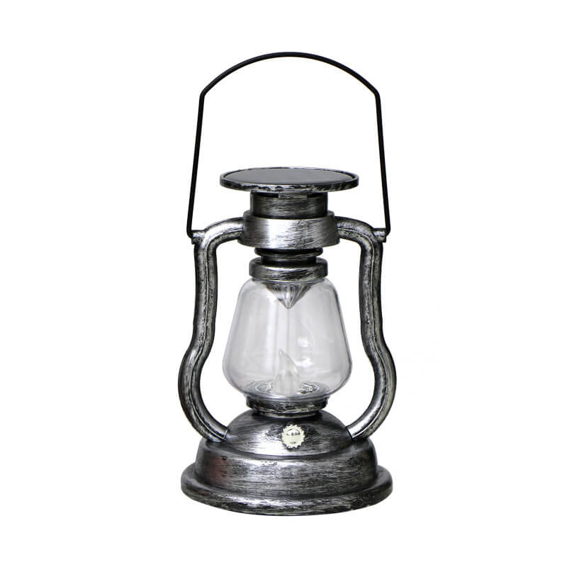 Solar Retro Kerosene Lampe Hest Lampe LED Utendørs Hage Patio Dekorasjon Bærbar Flamme Stearinlys Lys | Skanto