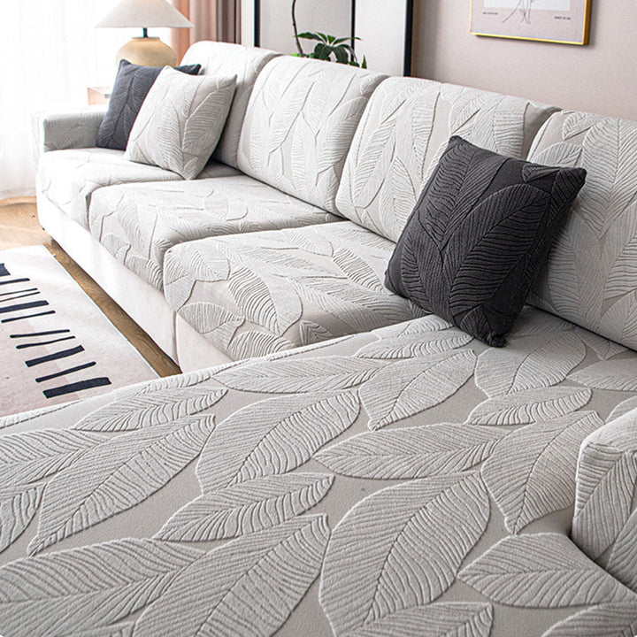 Skanto | Moderne Blader Jacquard Vanntett Anti-Ripe Stretch Full Dekke Sofa Dekke