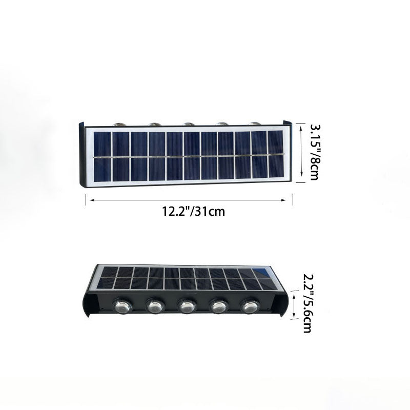 Skanto | Moderne Enkelhet Sol Vannavstøtende Rektangulær ABS PMMA LED Vegglampe For Utendørs Patio