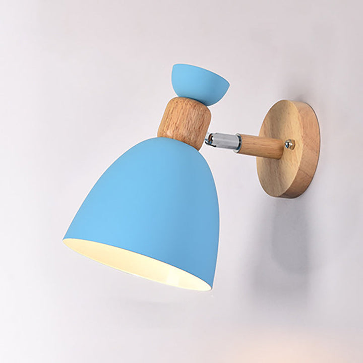 Skanto | Moderne Minimalistisk Rund Horn Aluminium Tre 1-Lys Vegglampe for Soverom