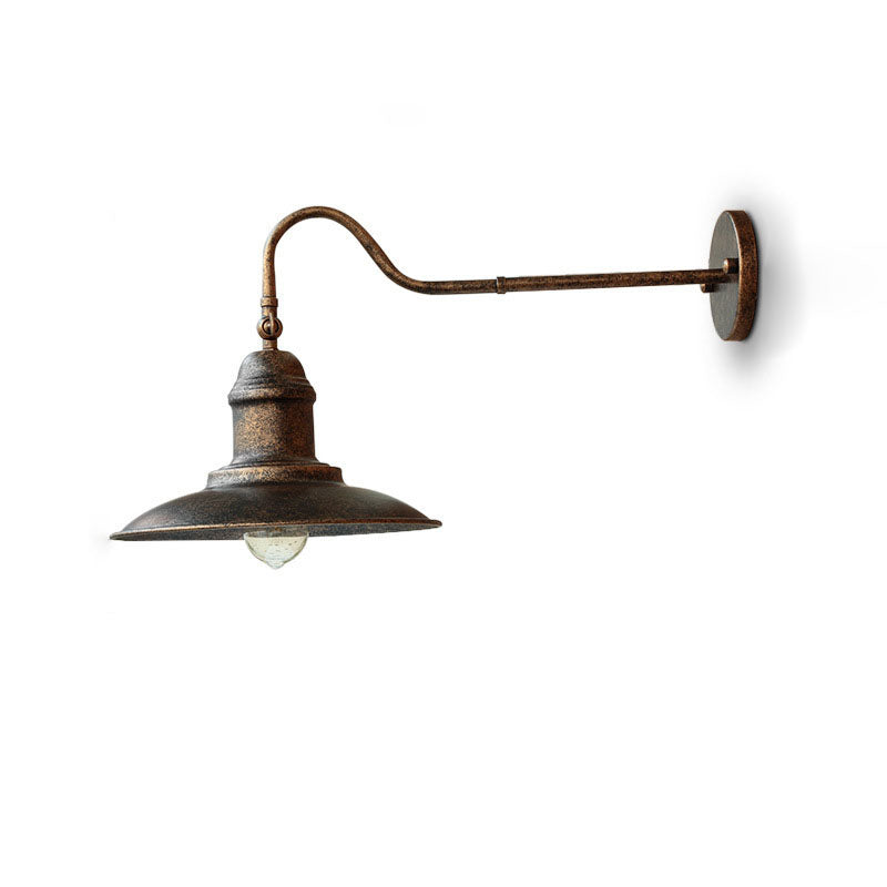 Tradisjonell Vintage Horn Jern 1-Lykt Utendørs Vegglampe For Entré | Skanto