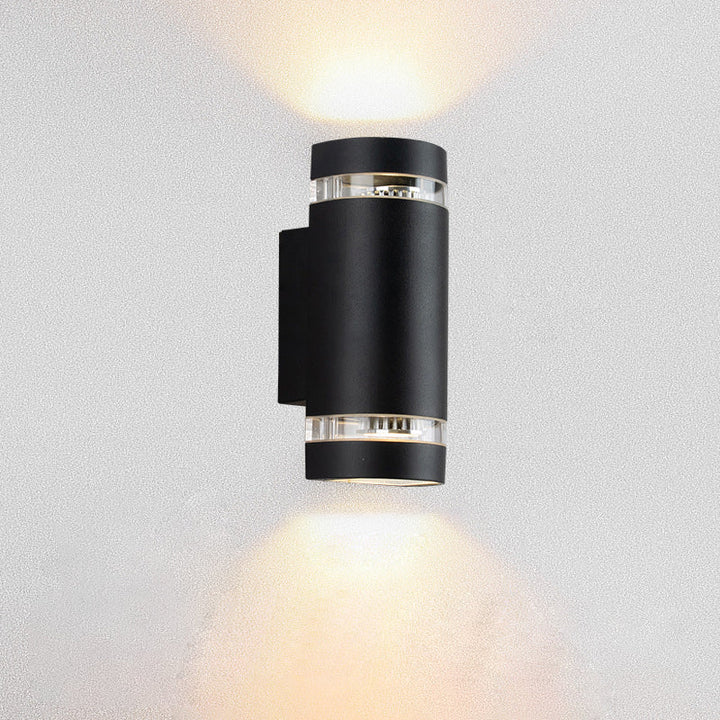 Samtidig industriell vanntett aluminiumsylinder LED opp og ned lyssterk spotlight vegglampe for utendørs terrasse | Skanto