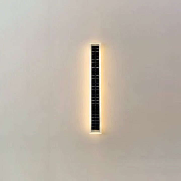 Minimalist Utendørs Solrektangulær Strip Vanntett Patio LED Vegglampe | Skanto