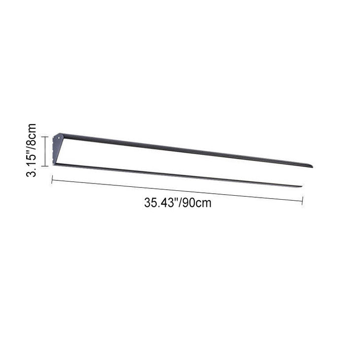 Moderne Utendørs Lang Bar Aluminium Akryl Vanntett LED Vegglampe | Skanto