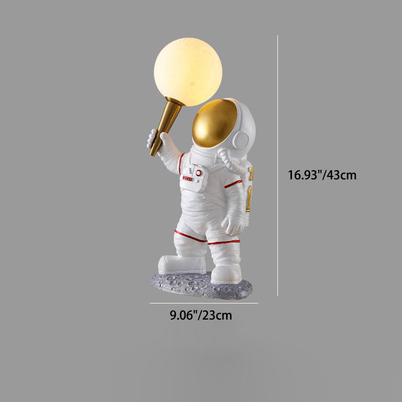 Skanto | CosmoBuddy Astronaut Vegglampe | Kreativ Design | Harpiks & ABS | LED Soveromslampe