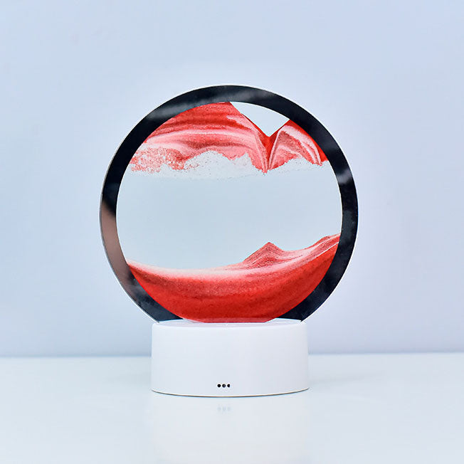 Skanto | Kreativ Rund Timeglass Quicksand 3D LED Nattlampe Bordlampe